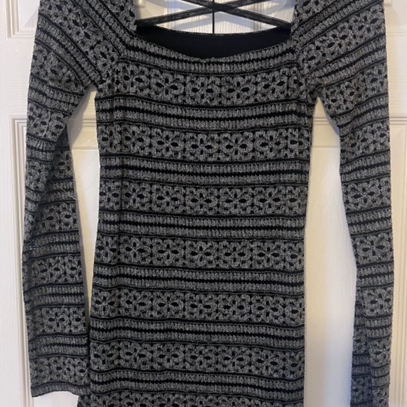 Free People Black and Grey Bodycon dress - Picture 4 of 8